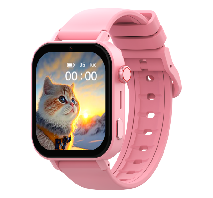 Смарт часы-телефон детские Wonlex KT36 Original с видеозвонком WI-FI GPS SIM-карта (Pink) (18347)