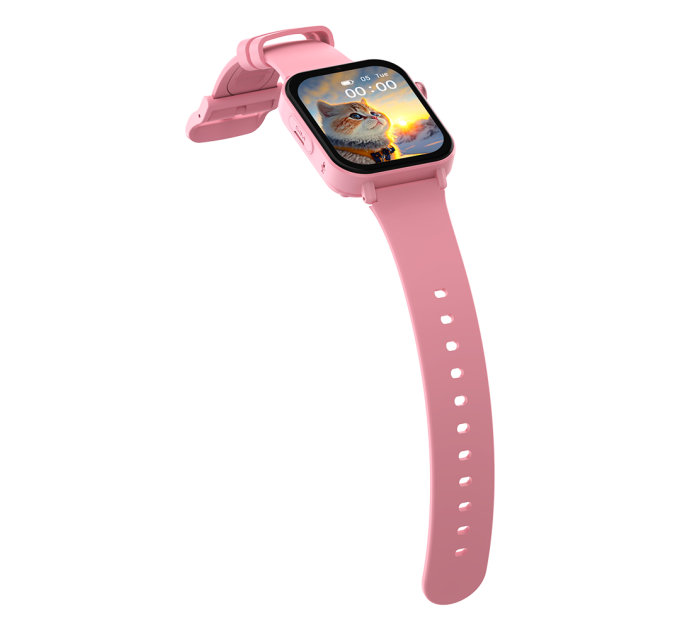 Смарт часы-телефон детские Wonlex KT36 Original с видеозвонком WI-FI GPS SIM-карта (Pink) (18347)
