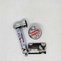 Трубка курительная + гриндер для измельчения табака HL-YD-305 (Supreme Доллар, Silver)