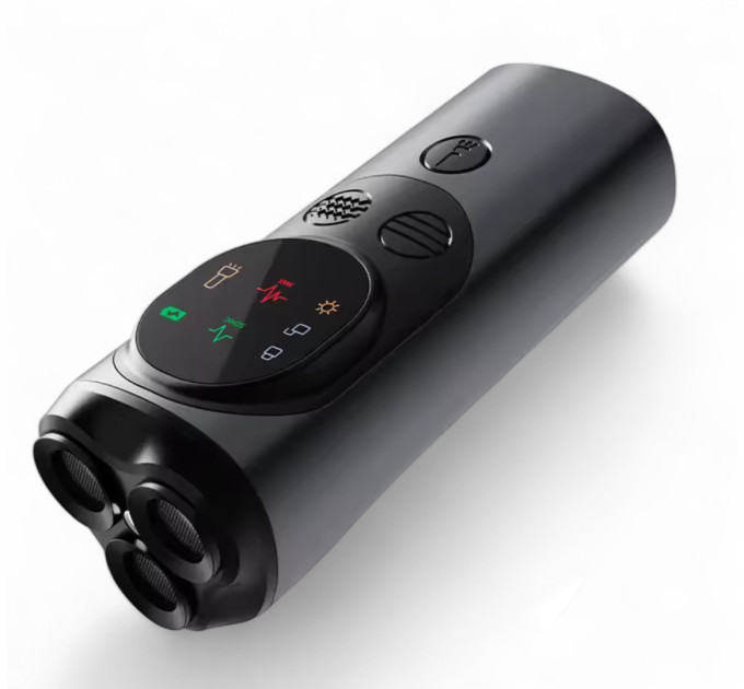 Ультразвуковой отпугиватель собак с аккумулятором, фонариком Р10 3 излучателями и дальностью до 15 м (Grey) (18566)