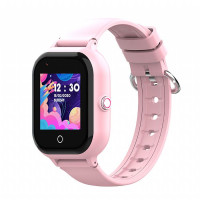 Умные детские смарт часы-телефон Wonlex KT24 Original 4G камера прослушка геозона WI-FI GPS SIM (Pink)