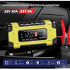 Зарядное устройство автомобильное 12V/24V Foxsur FBC122410E Автоматическое импульсное с функцией восстановления (Yellow) (19432)