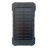 Power Bank Solar 10000mAh повербанк с солнечной панелью и фонариком (Black)