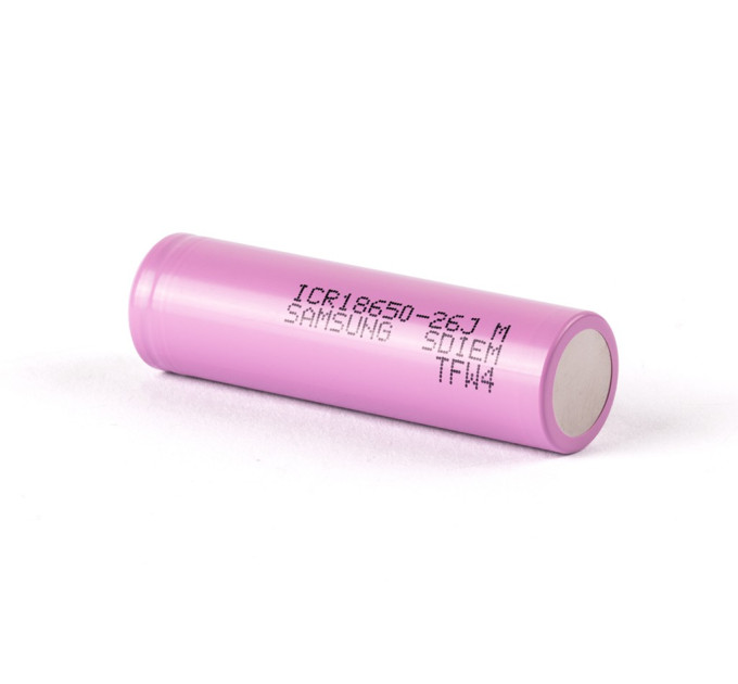 Аккумулятор 18650 Samsung 26J 2600 mAh (10А) (17628)