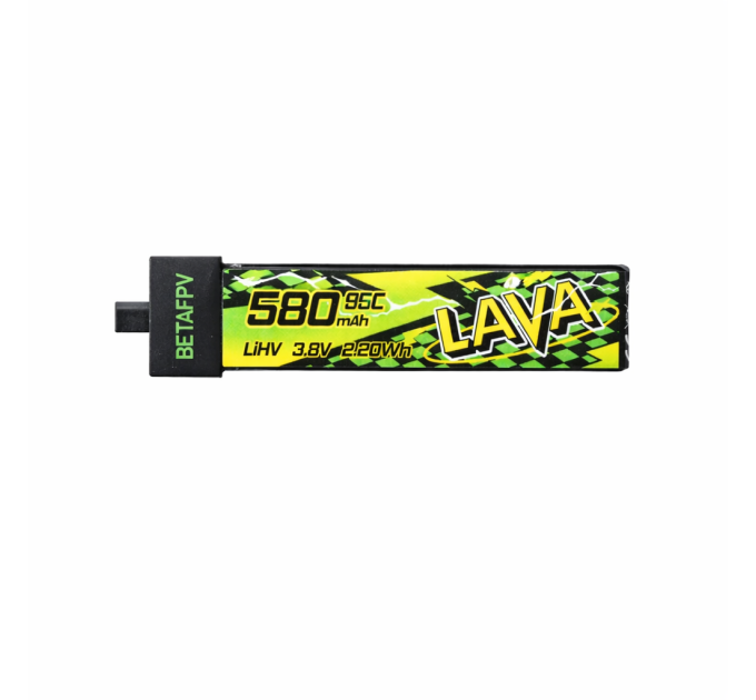 Аккумулятор BetaFPV Lava 2 1S 580 mAh BT2.0 / 3.8V / 95C / LiHV для FPV Air, Meteor, Cetus, Tiny Whoop (19521)