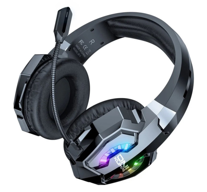 Беспроводные игровые наушники Onikuma B15 RGB Bluetooth гарнитура с микрофоном и RGB (Black) (19659)