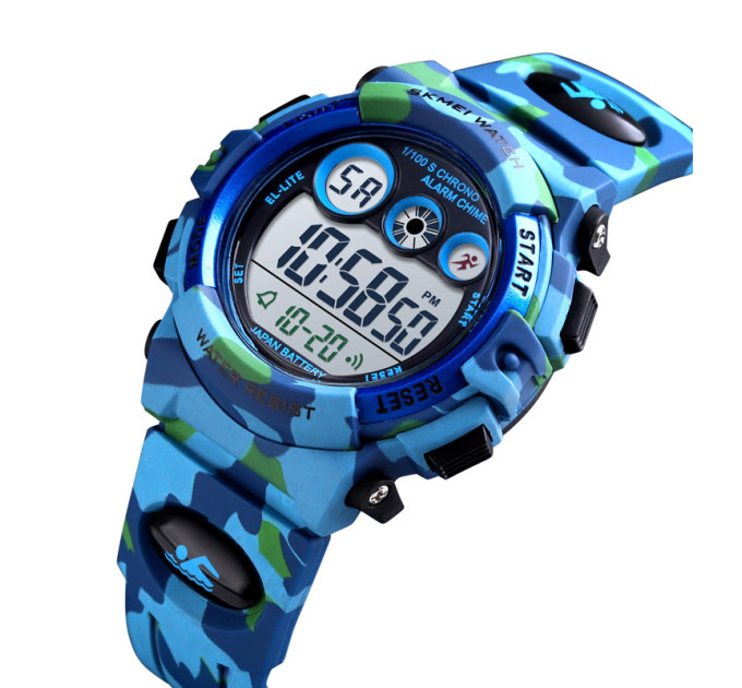 Часы наручные детские Skmei 1547 Original (Camouflage Light Blue, 1547CMLTBU) (17147)