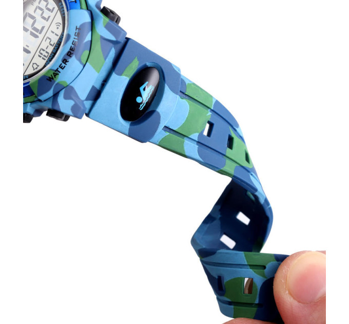 Часы наручные детские Skmei 1547 Original (Camouflage Light Blue, 1547CMLTBU) (17147)