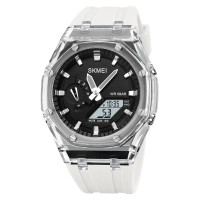Часы наручные мужские Skmei 2100 (White Black, 2100WTBK)