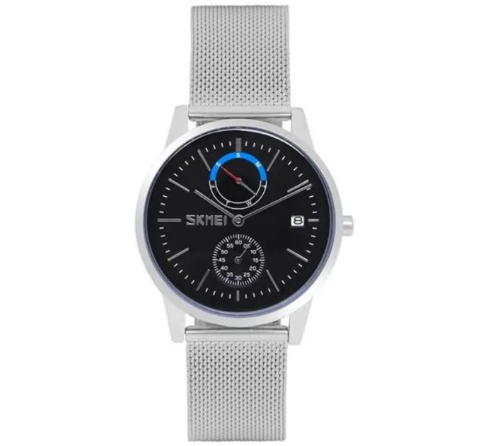 Часы наручные мужские Skmei 9182 (Silver Black, 9182SIBK) (18400)