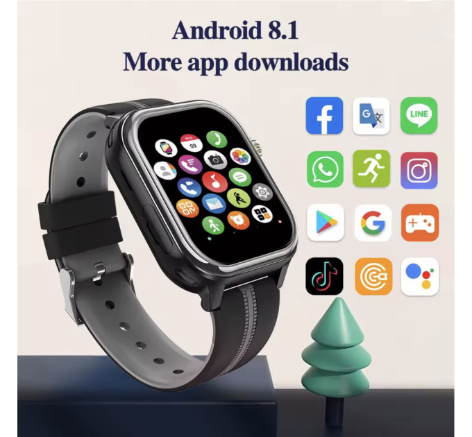 Детские смарт-часы Wonlex KT39 Original часы-телефон с видеозвонком GPS WI-FI и SIM-картой (Black) (19136)