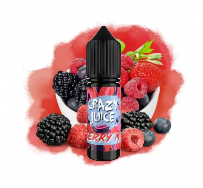 Жидкость для POD систем Crazy Juice Berry Mix 15 мл 30 мг (Лесные ягоды с прохладой)