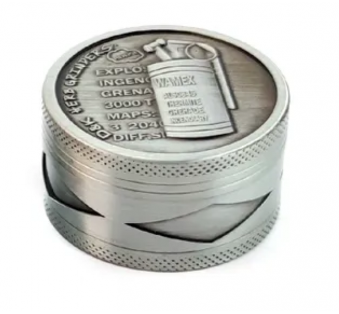 Гриндер для измельчения табака D&K Гранаты DK-5081-X3 (Silver 4) (15705)