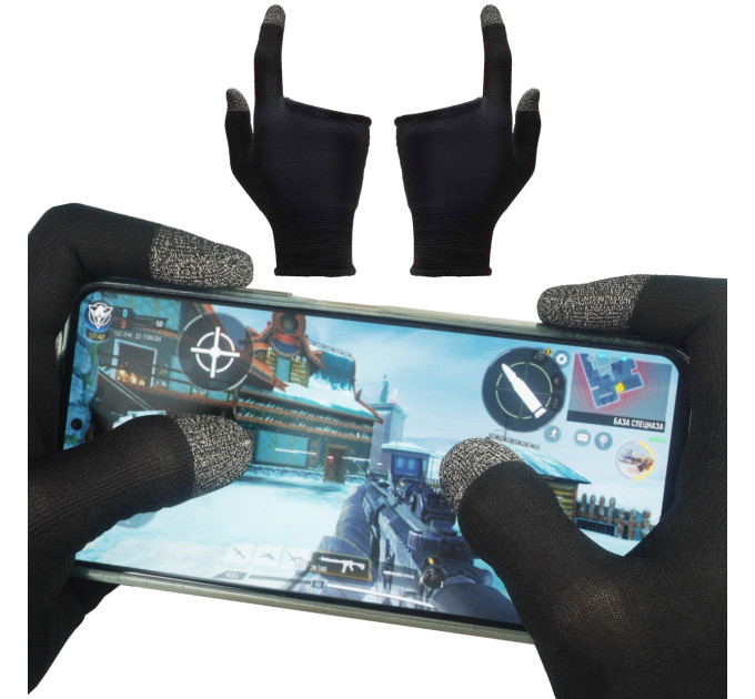 Игровые перчатки для игры на телефоне Memo GG02 Original (Black) (18548)