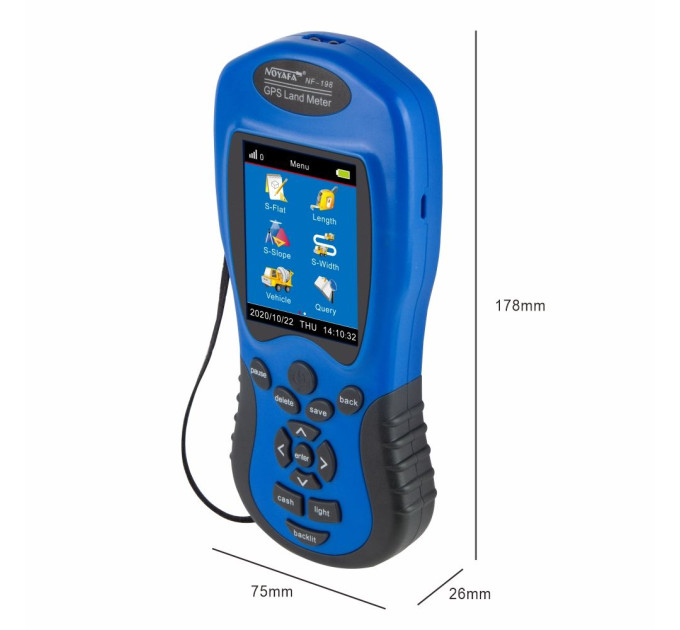 Измеритель площади с подключением к ПК Noyafa NF-198 лазерный дальномер Gps  (18676)
