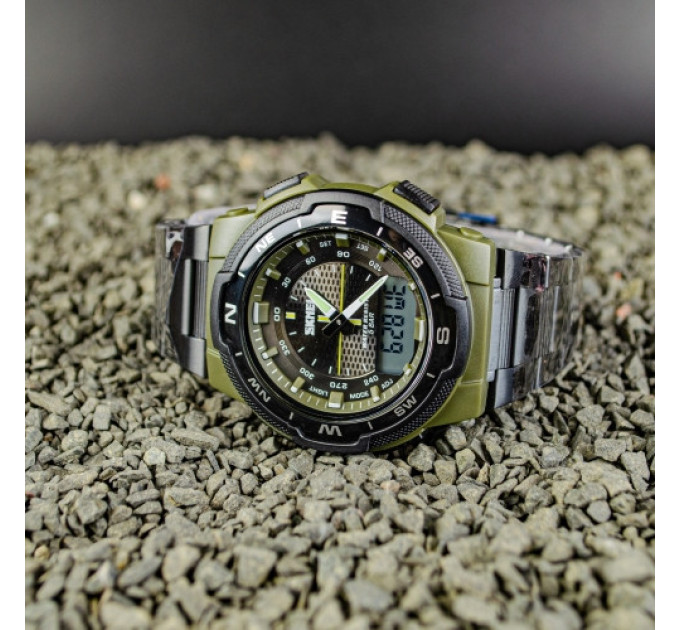 Мужские наручные часы Skmei 1370 Original (Army Green, 1370AG) (17132)
