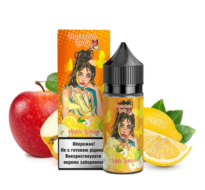 Набір для самозамішування на сольовому нікотині Flavorlab Lady 30 мл, 0-50 мг Apple Lemon (Яблуко Лимон) (16554)