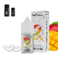 Набір для самозамішування на сольовому нікотині WES Silver 30 мл, 0-65 мг Mango Coconut (Манго з кокосом)