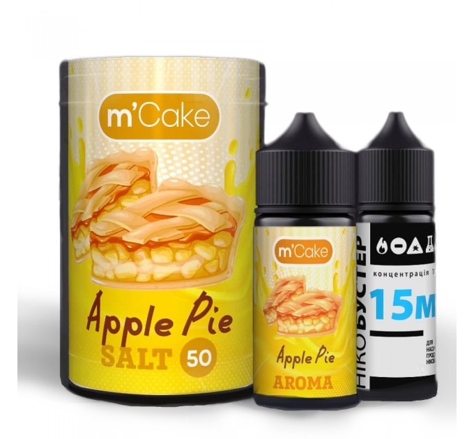 Набор для самозамеса солевой Flavorlab M-Cake 30 мл, 0-50 мг Apple pie (Яблочный пирог) (15431)