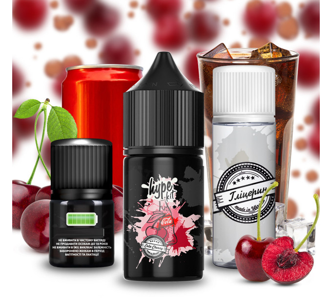 Набор для самозамеса солевой Hype 30 мл, 0-50 мг Cola Cherry (Вишневая кола) (16873)