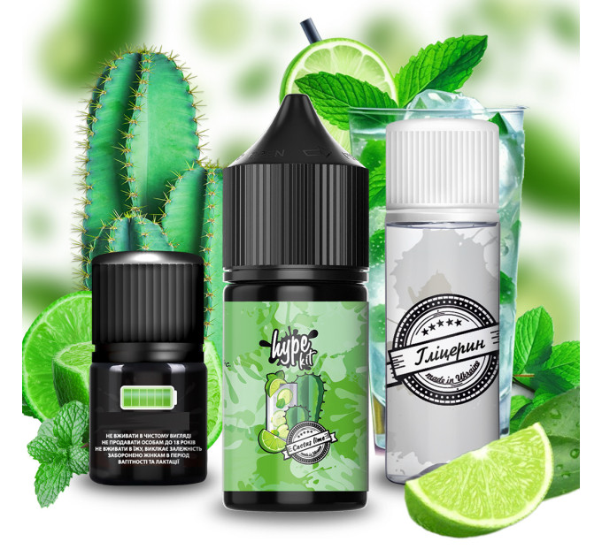 Набір для самозамісу сольового Hype New 30 мл, 0-50 мг Cactus Lime (Кактус-лайм) (16888)
