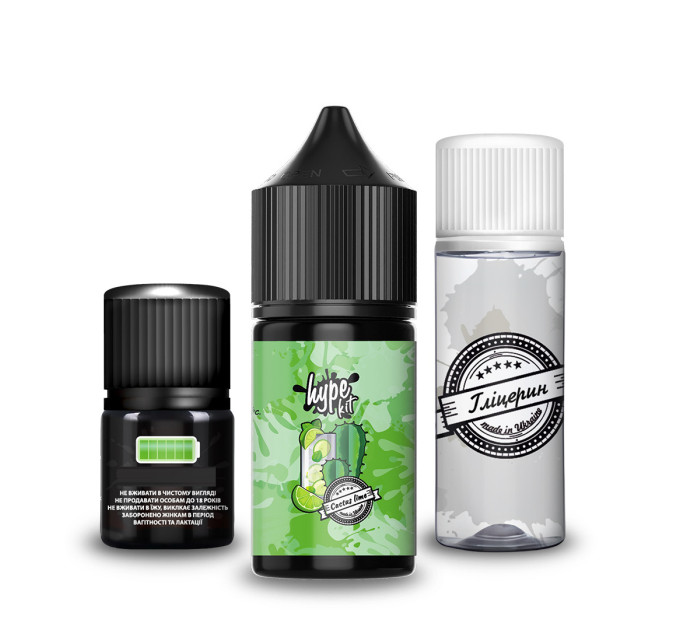 Набір для самозамісу сольового Hype New 30 мл, 0-50 мг Cactus Lime (Кактус-лайм) (16888)