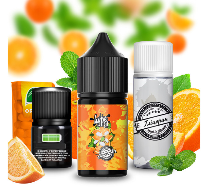 Набір для самозамісу сольового Hype New 30 мл, 0-50 мг Orange Ball (Апельсин з м'ятою) (16883)