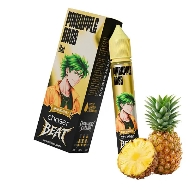 Набор компонентов для самозамеса солевой CHASER BEAT 30 мл (PINEAPPLE BASS, Сочный ананас 0-50 мг) (19335)