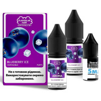 Набор компонентов для самозамеса солевой Flavorlab Disposable Puff 30 мл (Blueberry ice, Черничный лед 0-65 мг)