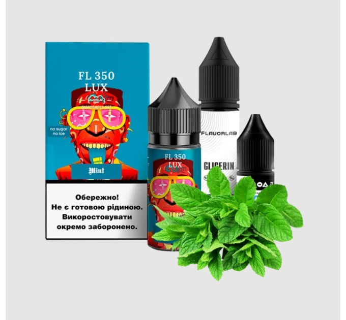 Набор компонентов для самозамеса солевой Flavorlab FL350 LUX 30 мл (Mint, Мята 0-65 мг) (19770)