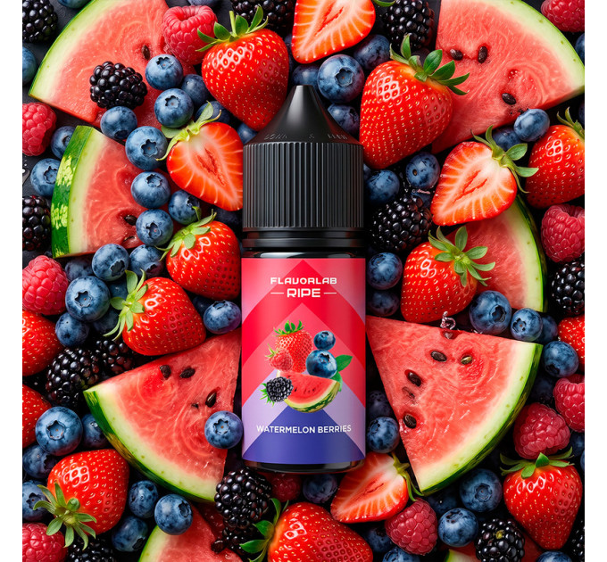 Набор компонентов для самозамеса солевой Flavorlab Ripe 30 мл (Watermelon Berries, Арбузные ягоды 0-50 мг) (19488)