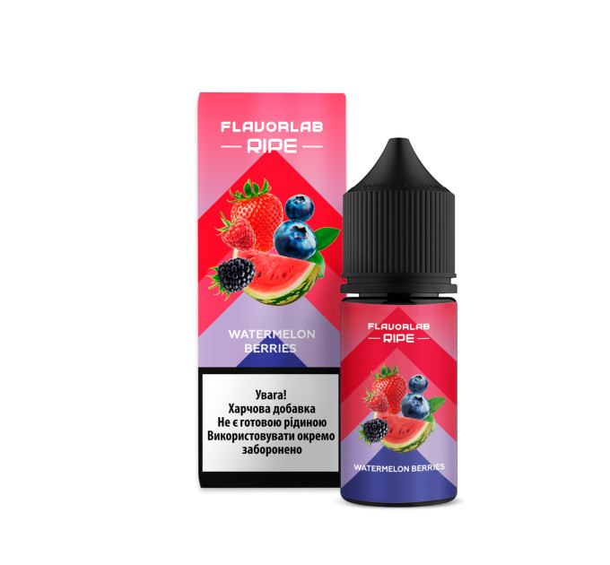 Набор компонентов для самозамеса солевой Flavorlab Ripe 30 мл (Watermelon Berries, Арбузные ягоды 0-50 мг) (19488)