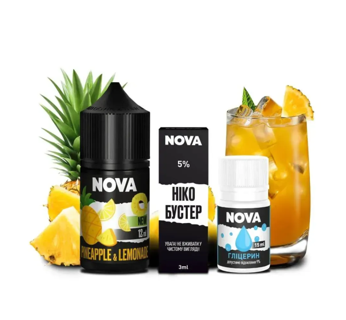 Набор компонентов для самозамеса солевой Nova 30 мл (PINEAPPLE LEMONADE Лимонад с Ананасом, 0-50 мг) (18080)