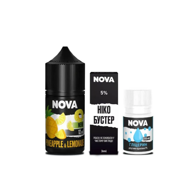 Набор компонентов для самозамеса солевой Nova 30 мл (PINEAPPLE LEMONADE Лимонад с Ананасом, 0-50 мг) (18080)