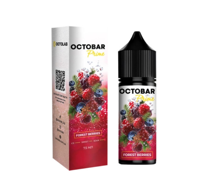 Набор компонентов для самозамеса солевой заправки Octobar Prime 15 мл (Forest Berries, Микс лесных ягод с хвоей 0-50 мг) (19052)