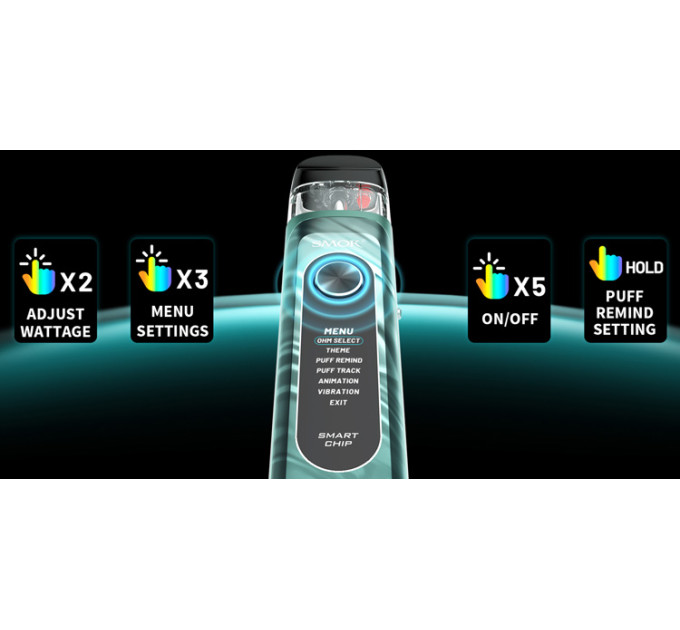 Под-система Smok Novo 6 40W Pod 1700mAh 3ml электронная сигарета Original Kit (Blue) (18830)