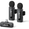 Профессиональный петличный микрофон беспроводной Boya BY-V20 V2.0 Разъем Type-C 2шт (Black) (18873-prm)