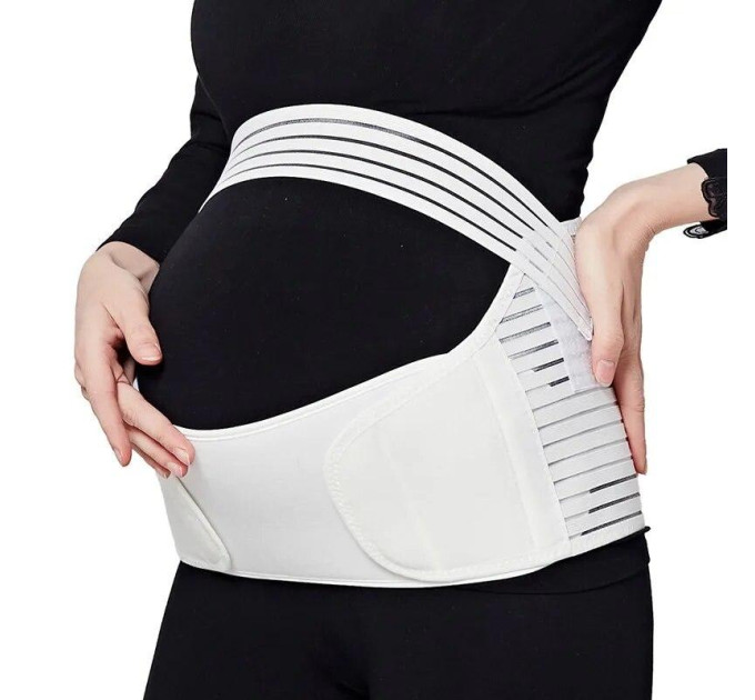 Регулируемый эластичный пояс для беременных XXL (White) (16550)