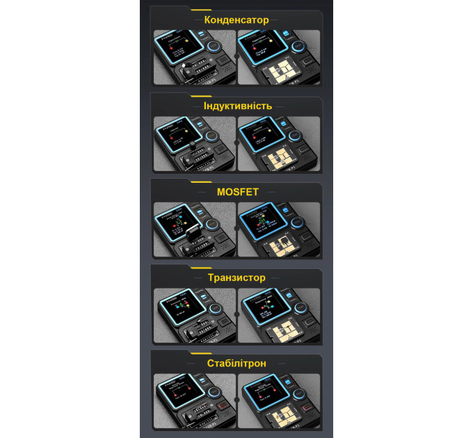 Тестер электронных компонентов Fnirsi LCR-P1 многофункциональный тестер транзисторов (19167)