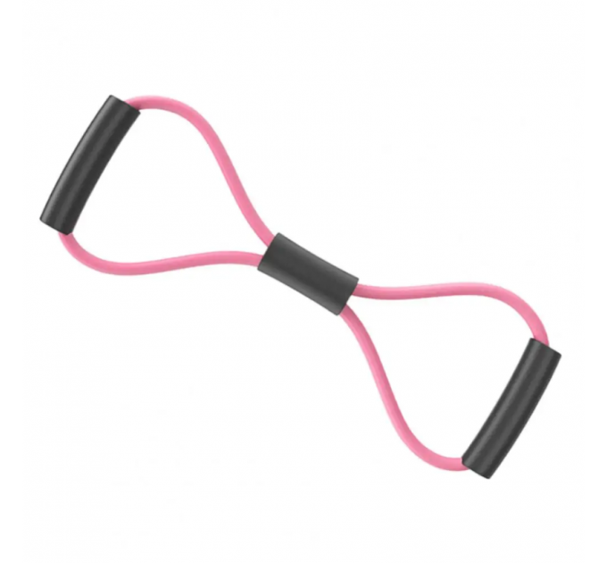 Тренажер эспандер трубчатый восьмерка для фитнеса WO-6 (Pink) (16015)
