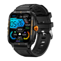 Умные смарт-часы Colmi P76 Original фитнес браслет (Black Orange)