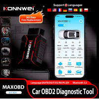 Универсальный автосканер Konnwei MAXOBD Профессиональный диагностический сканер автомобильный ОБД2, EOBD, OBD2 (Black)