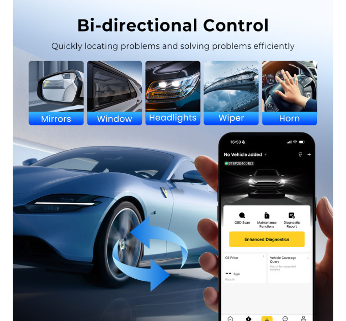 Универсальный автосканер Мультимарочный OBD2 Mucar BT200 MAX Профессиональный диагностический сканер автомобильный ОБД2, EOBD, ELM327 (19801)