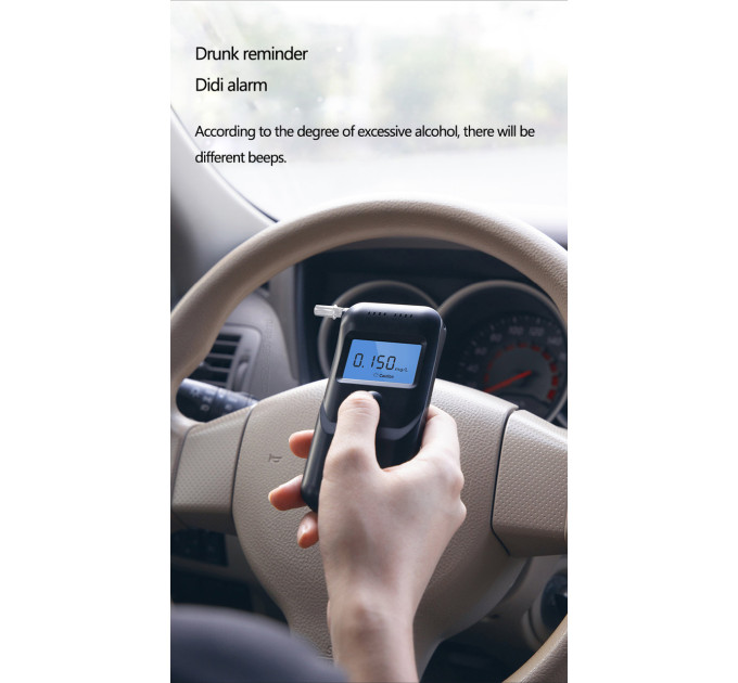 Высокоточный Алкотестер цифровой Lydsto Youpin HD-JJCSY02 (Black) (18572)