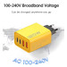 Зарядное устройство ILEPO 120W Быстрая зарядка для телефона / планшета 2 USB + 2 Type-C (Yellow) (19023)