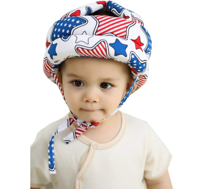 Защитный шлем для малыша от ударов головой LVR 021 мягкая шапка для ползания (Blue) (18984)