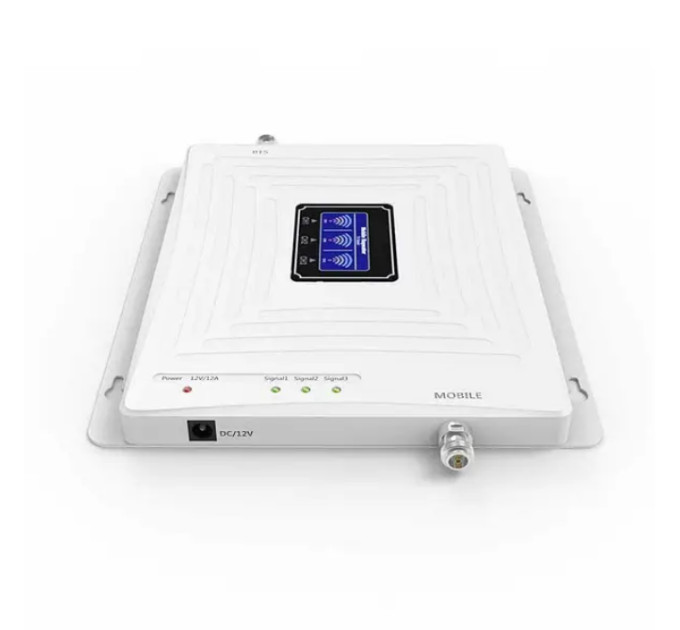 GSM усилитель Lintratek KW20C-GDW 900-1800-2100MHZ Репитер мобильной связи и интернета 4G LTE, Полный комплект (19268)