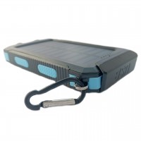 Power Bank Solar 20000mAh повербанк із сонячною панеллю та ліхтариком (Black)