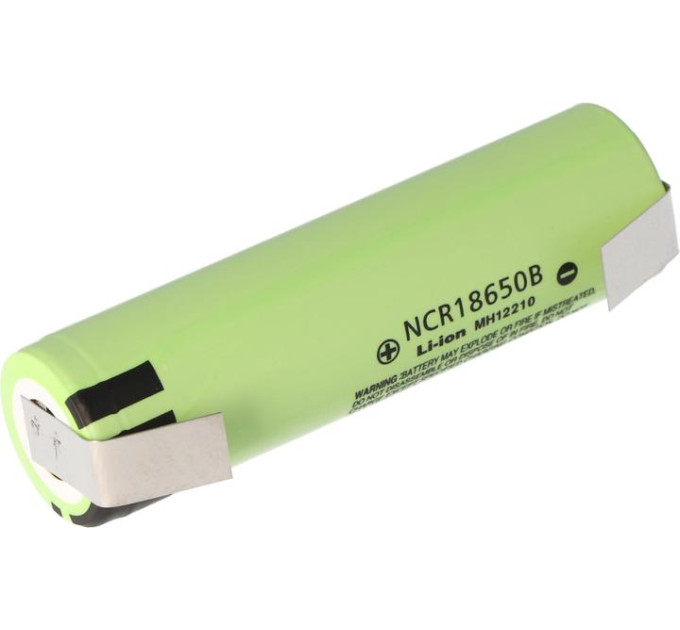 Аккумулятор 18650 Panasonic NCR18650B 3400mAh U-Tags под пайку с никелевой лентой (8А) (18845)