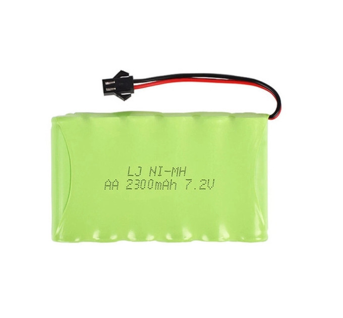Аккумулятор AA 7.2V 2300 mAh с коннектором JST SM-2P для детских игрушек и катеров (18860)